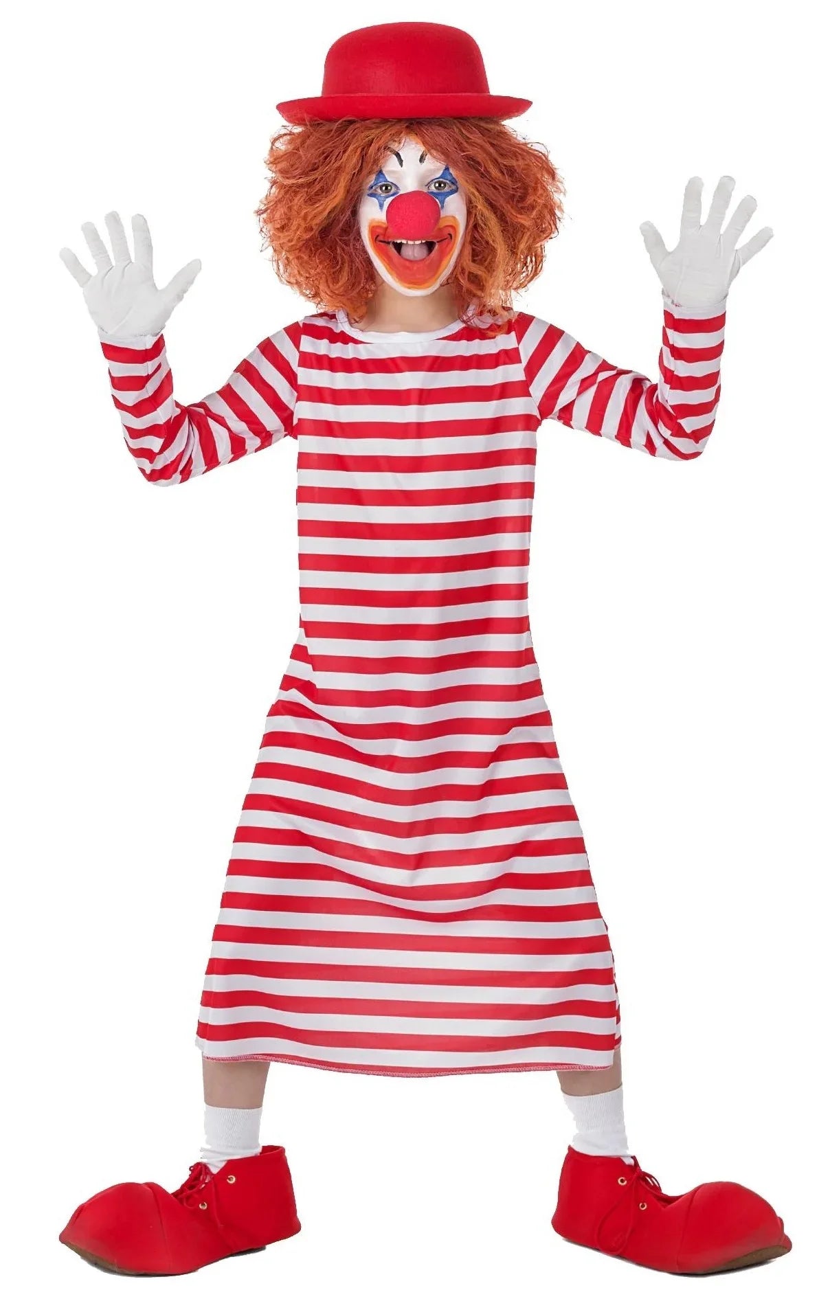 Disfraz de Payaso con Camisón de Rayas Infantil Payasos Infantiles Kimokawaii