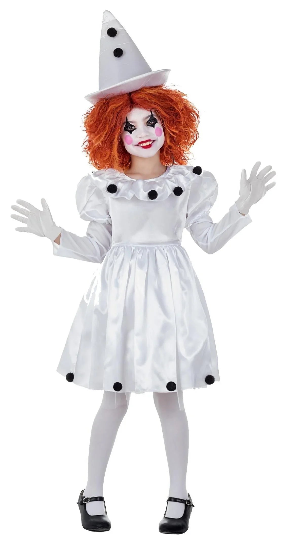 Disfraz de Payasa Pierrot para Niña Payasos Infantiles Kimokawaii