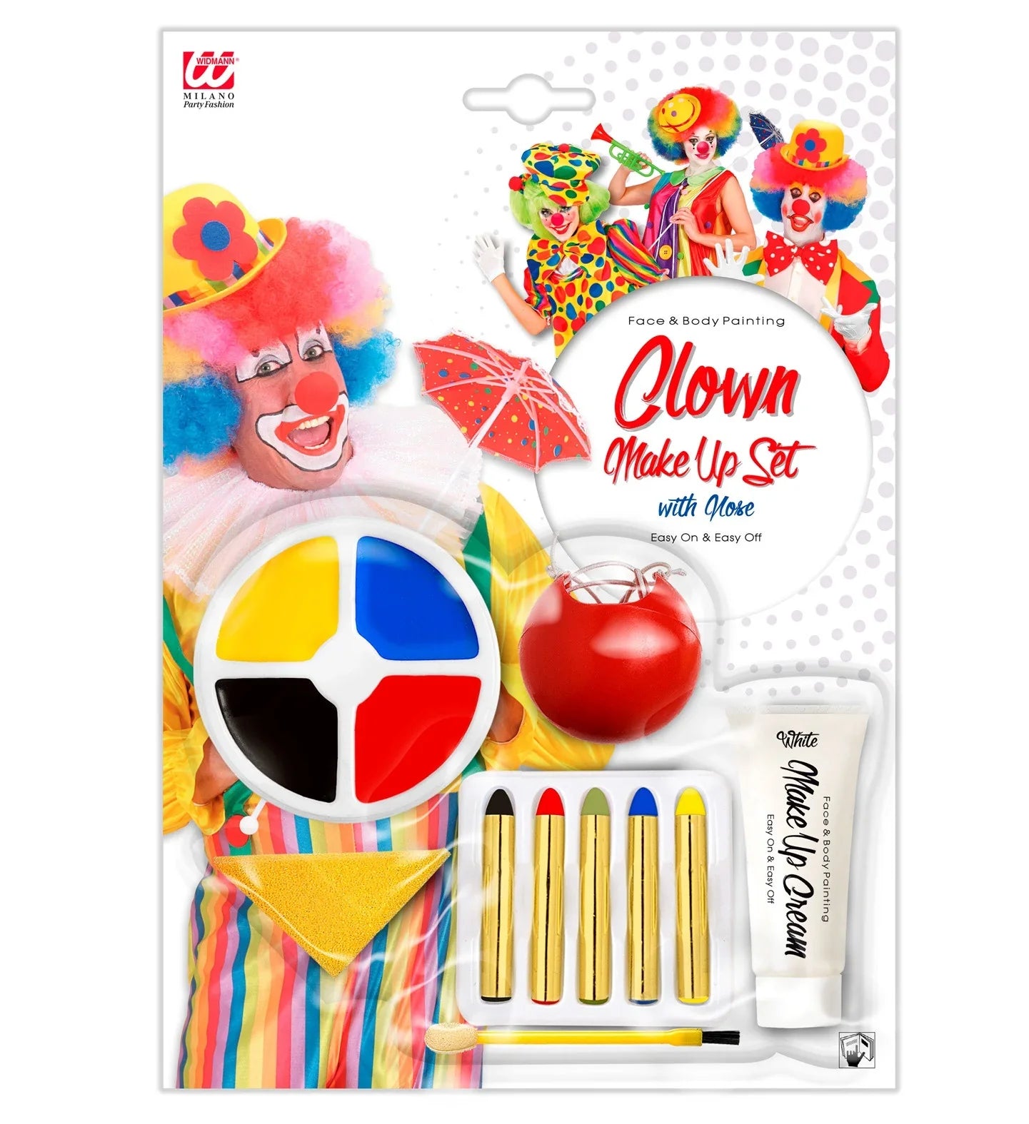 Set de Payaso Multicolor COMPLEMENTOS Widmann