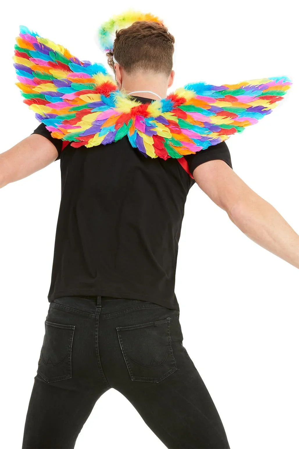 Alas Arcoíris con Plumas de Colores de 80cm Alas Smiffys