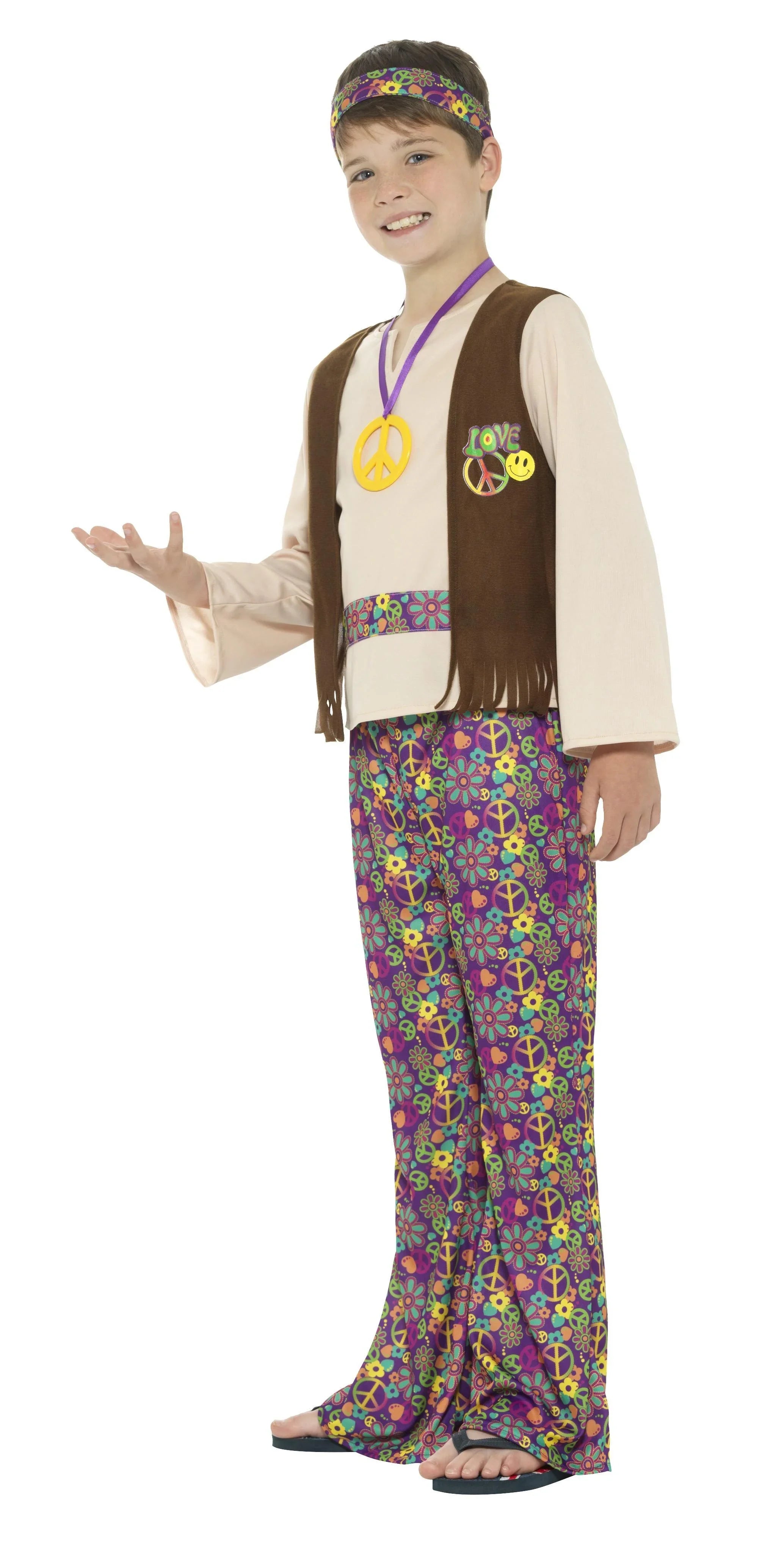 Disfraz de Hippie Pacifista para NIño Hippies Infantiles Smiffys