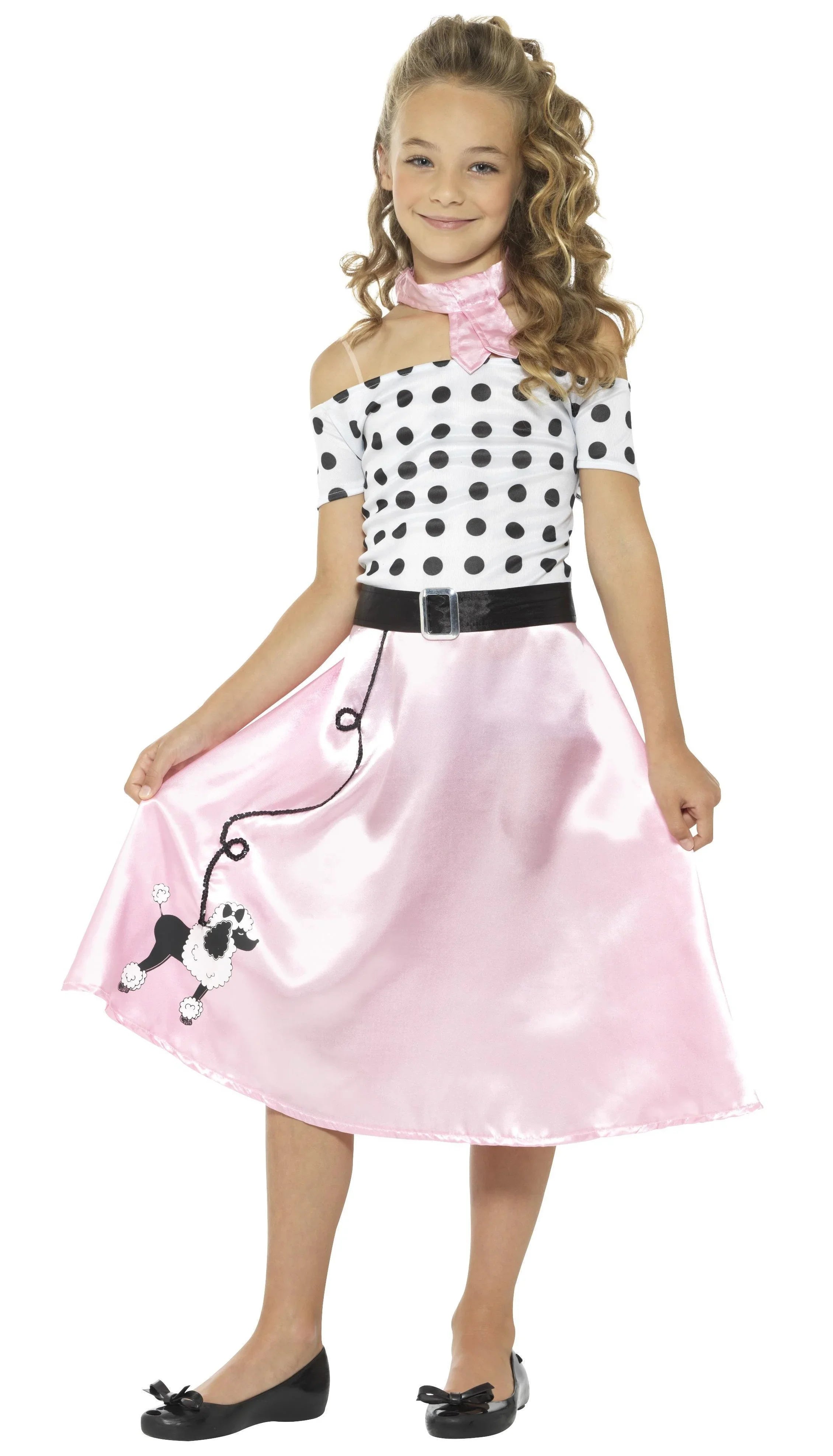 Disfraz de Chica Años 50 con Lunares para Niña Grease - Años 40 y 50 Smiffys