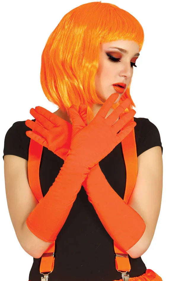 Guantes Naranja Neón Largos Guantes Guirca