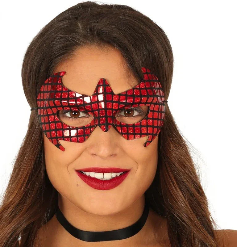 Antifaz de Superheroína Rojo Spiderman Guirca