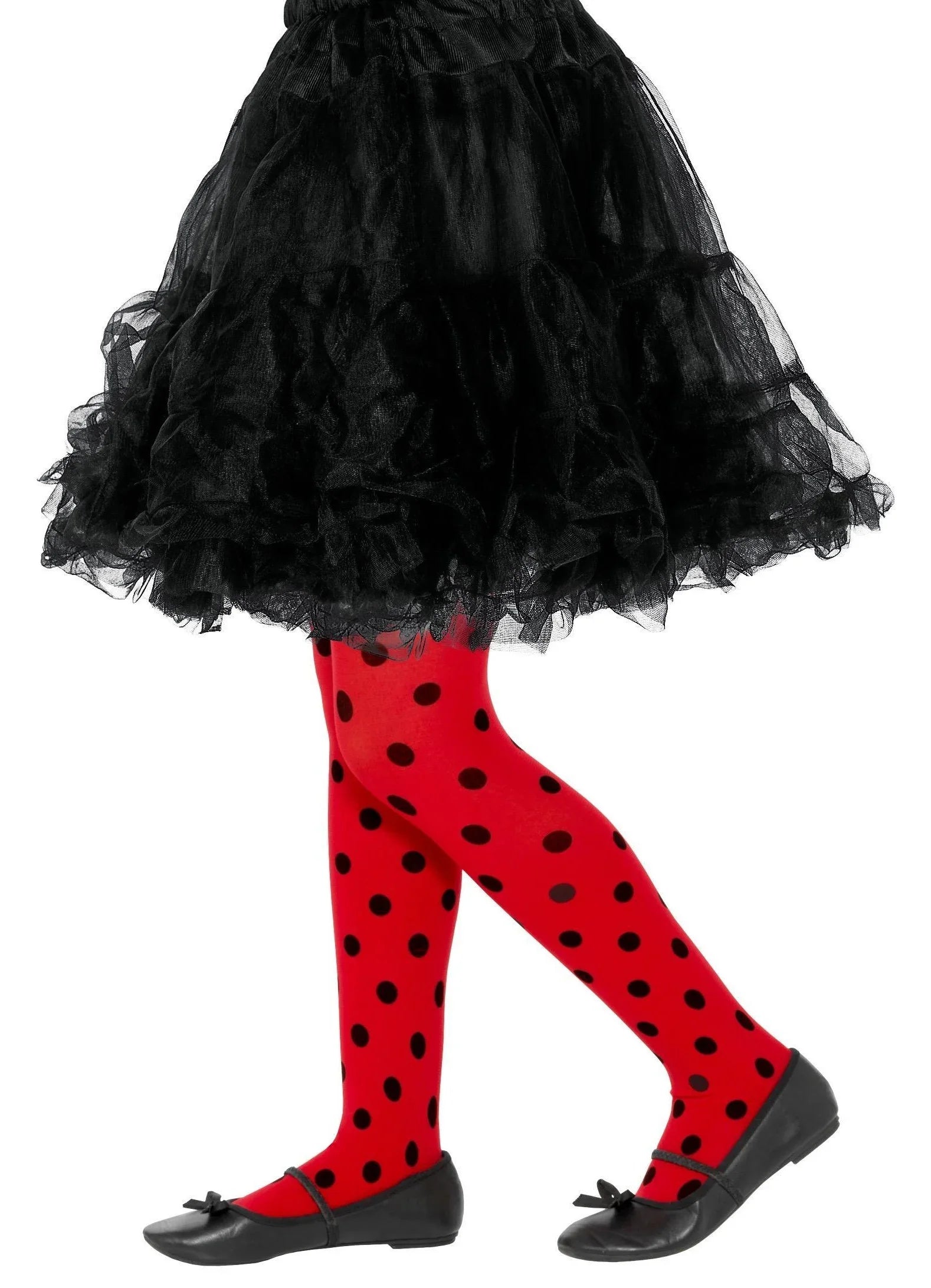 Pantys de Mariquita Rojos con Lunares Infantiles Medias y Pantys Smiffys