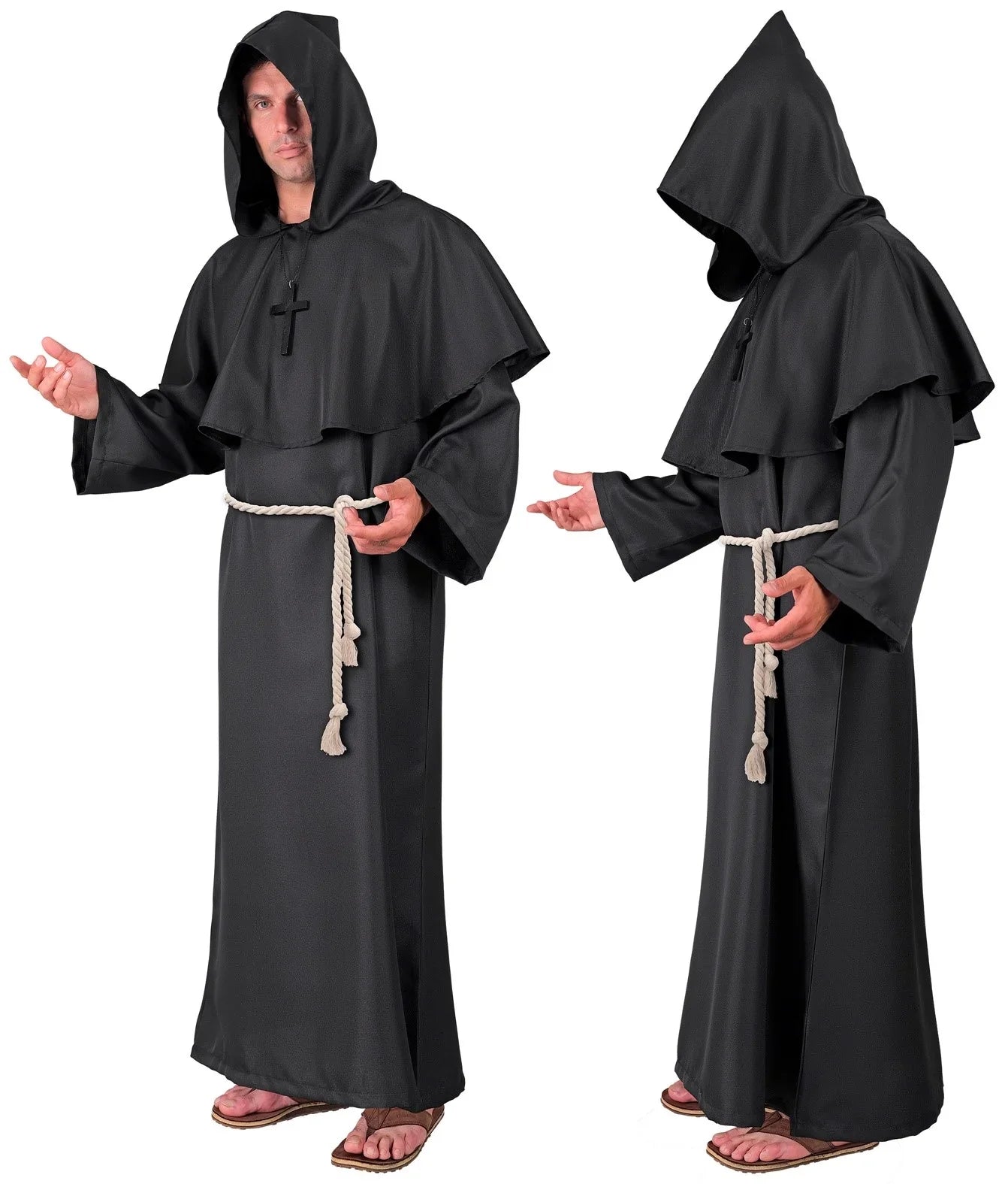 Disfraz de Monje Oscuro para Hombre Monje Medieval Widmann