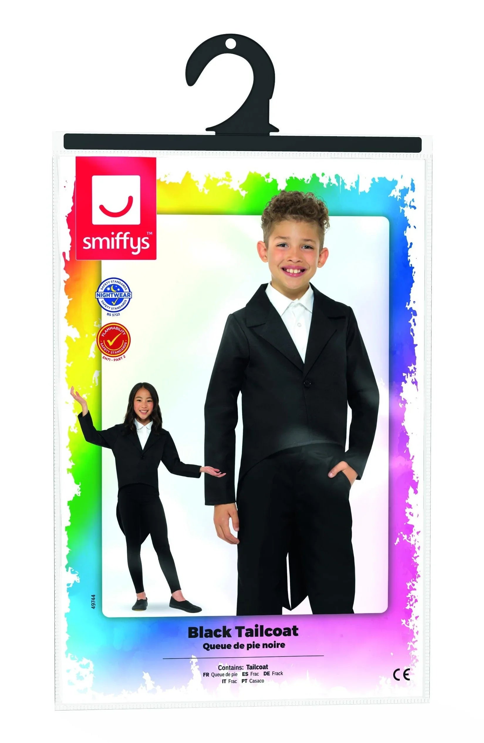 Chaqueta de Frac Negra Infantil Chaquetas, Chalecos y Camisas Smiffys