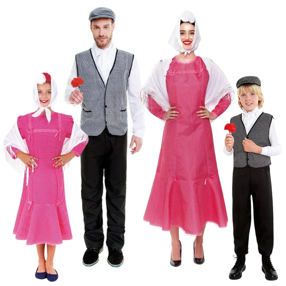 Disfraces para Grupo de Chulapa Madrileña Rosa y Chulapo Chulapos y Chulapas Disfraces Simon