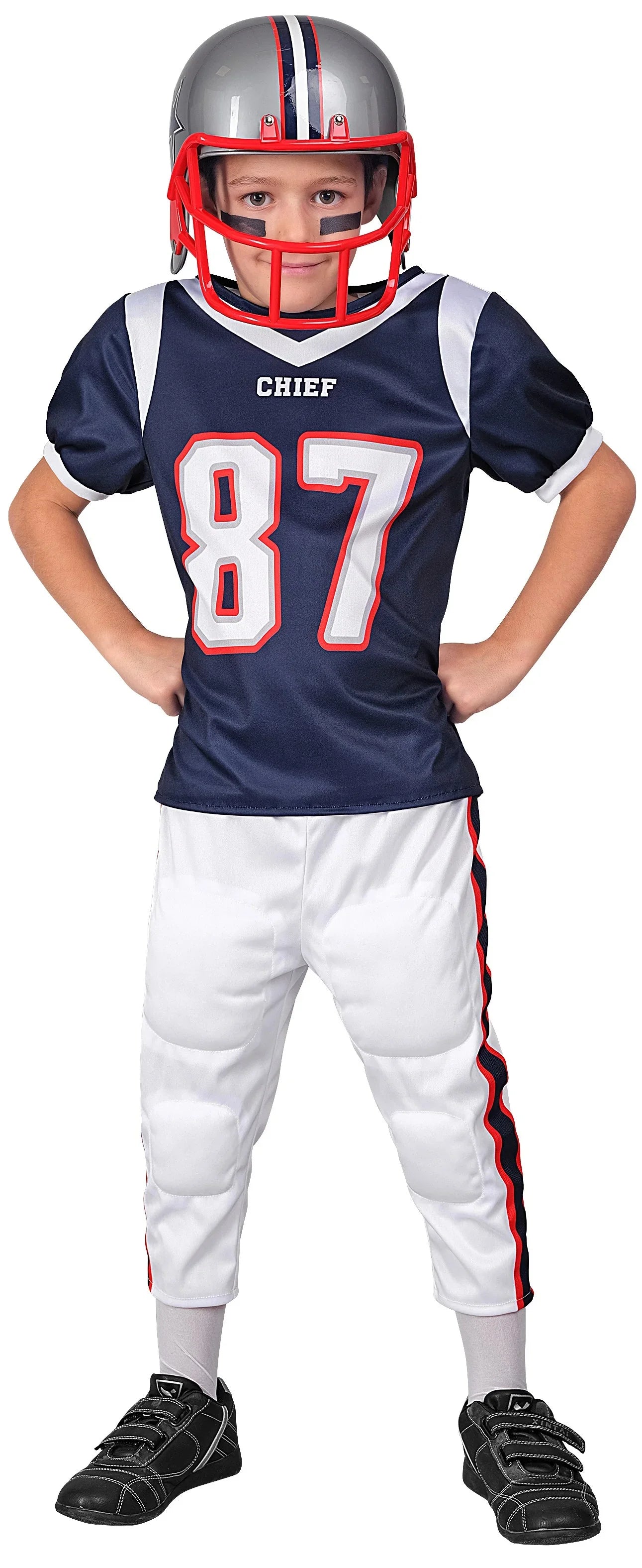 Disfraz de Quaterback de Fútbol Americano Azul para Niño Jugadores de Rugby Widmann