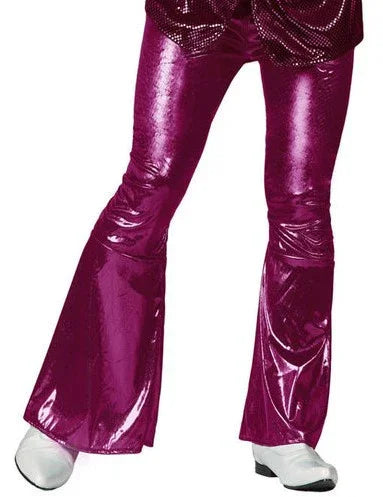 Pantalón de Campana Disco Fucsia para Hombre Pantalones de Campana Disco Años 70 Atosa
