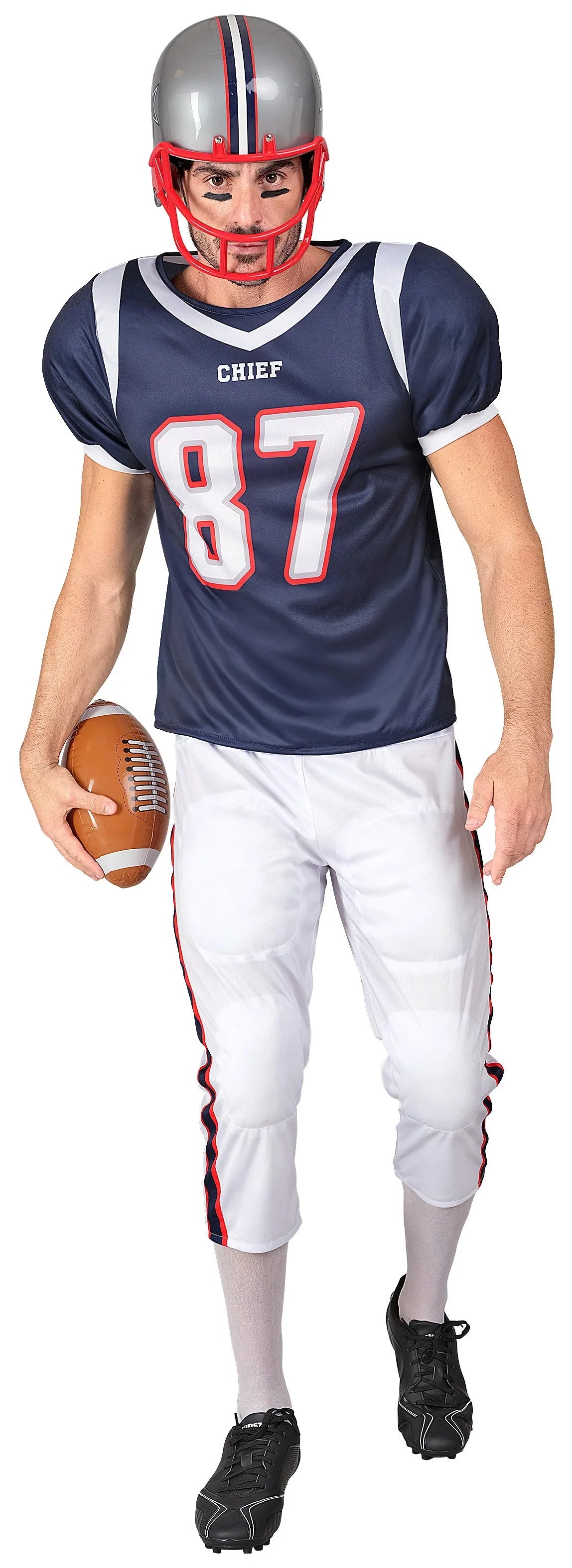 Disfraz de Quaterback de Fútbol Americano Azul para Hombre Jugadores de Rugby Widmann