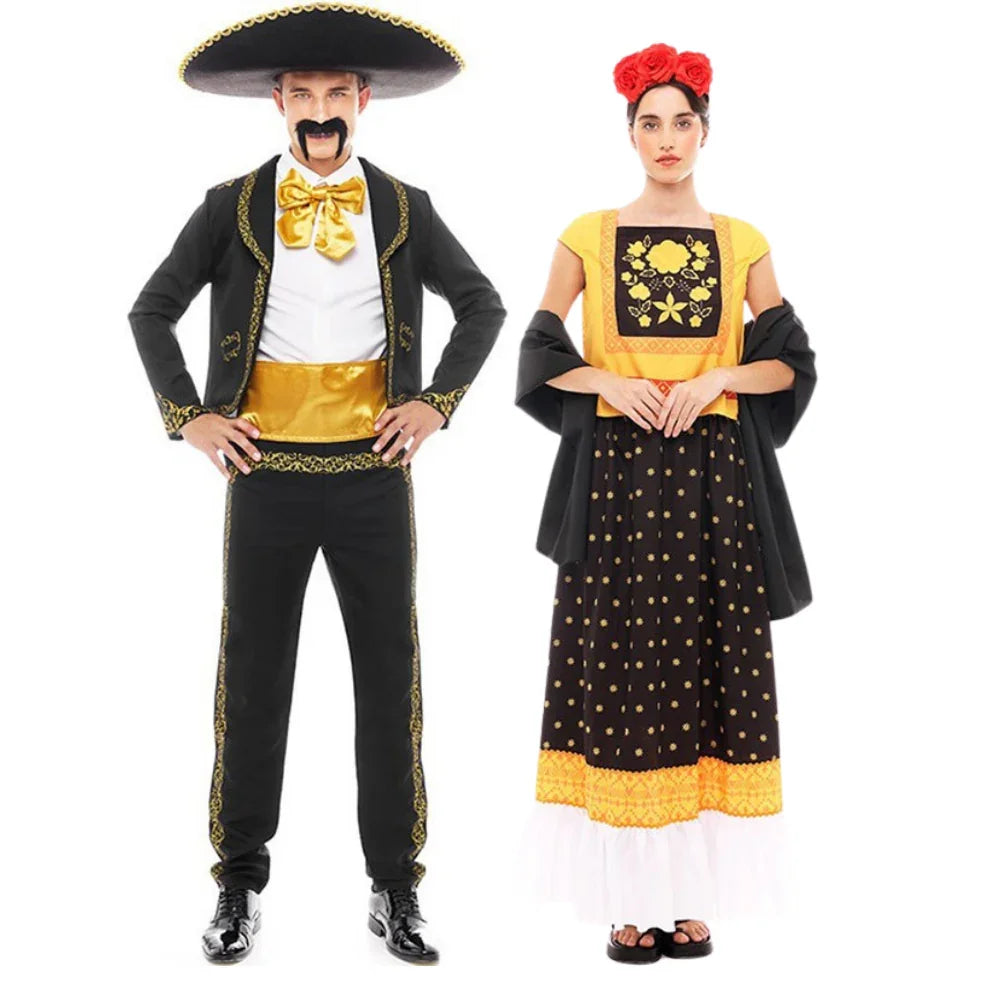 Disfraces en Pareja de Mariachi Mexicano y Frida Kahlo Mariachi Disfraces Simon
