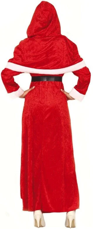 Disfraz de Mamá Noel Largo con Capucha para Mujer Papa Noel y Mama Noel Guirca