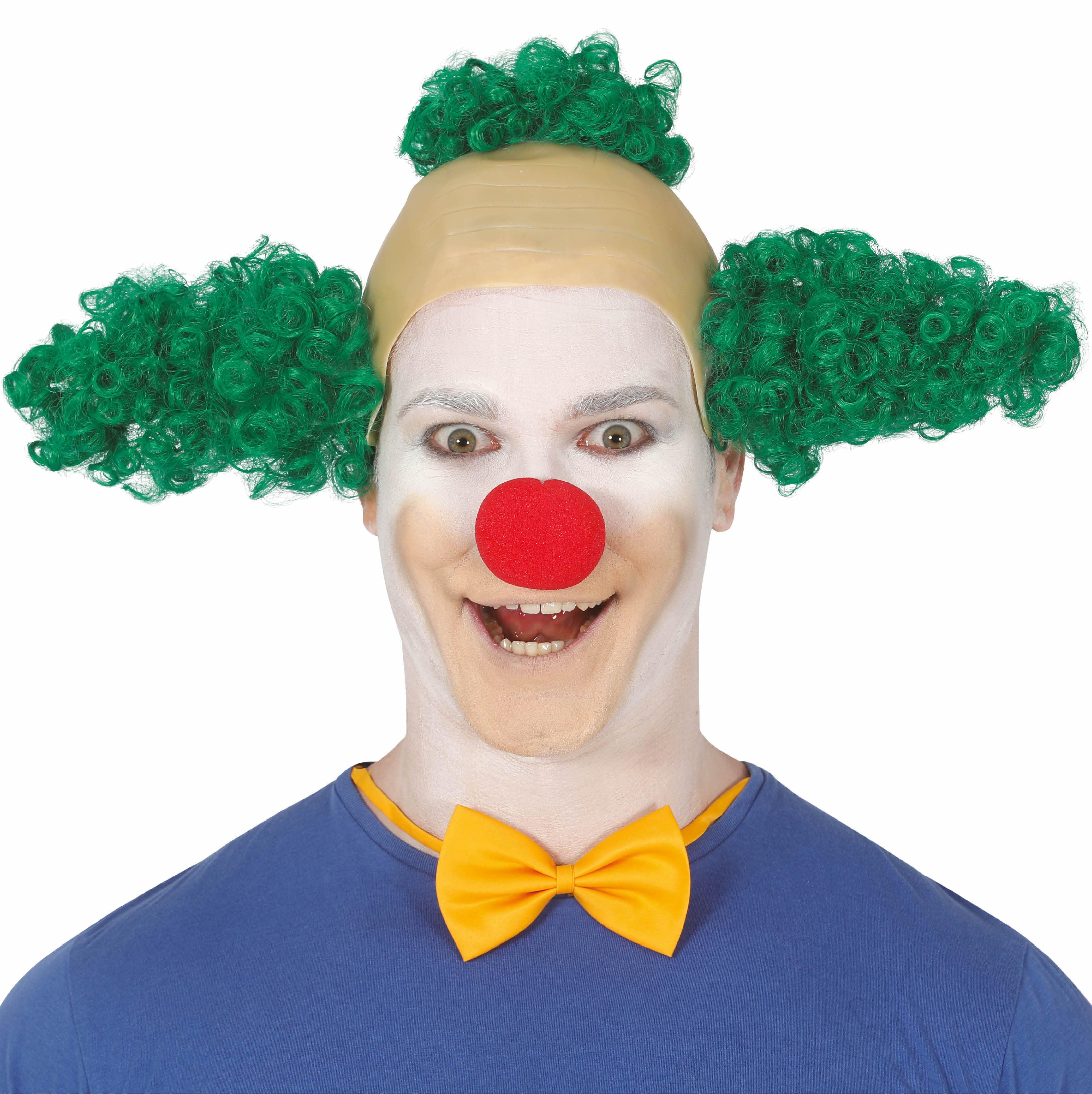 Peluca Verde de Krusty el Payaso con Calva Complementos Payasos Guirca