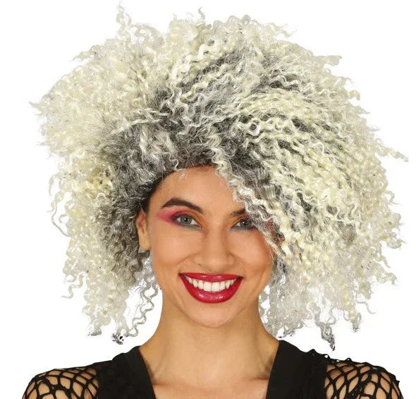 Peluca Afro con Mechas Rubias Pelucas Rubias Guirca