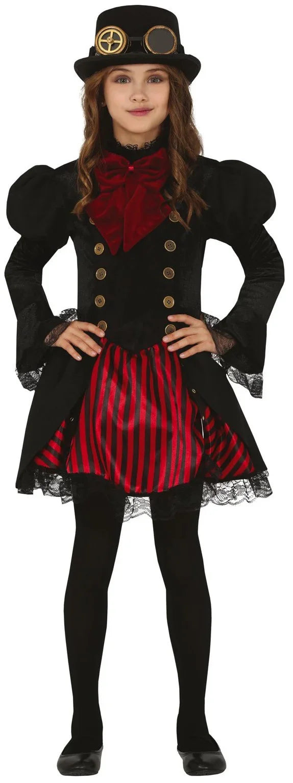 Disfraz de Vampiresa Steampunk para Niña Vampiros y vampiresas Guirca