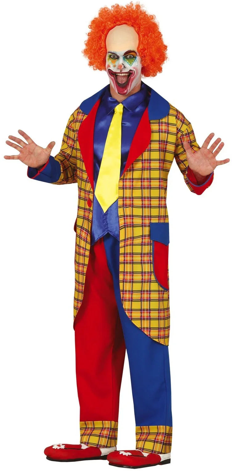Disfraz de Payaso a Cuadros para Adulto Payaso Guirca