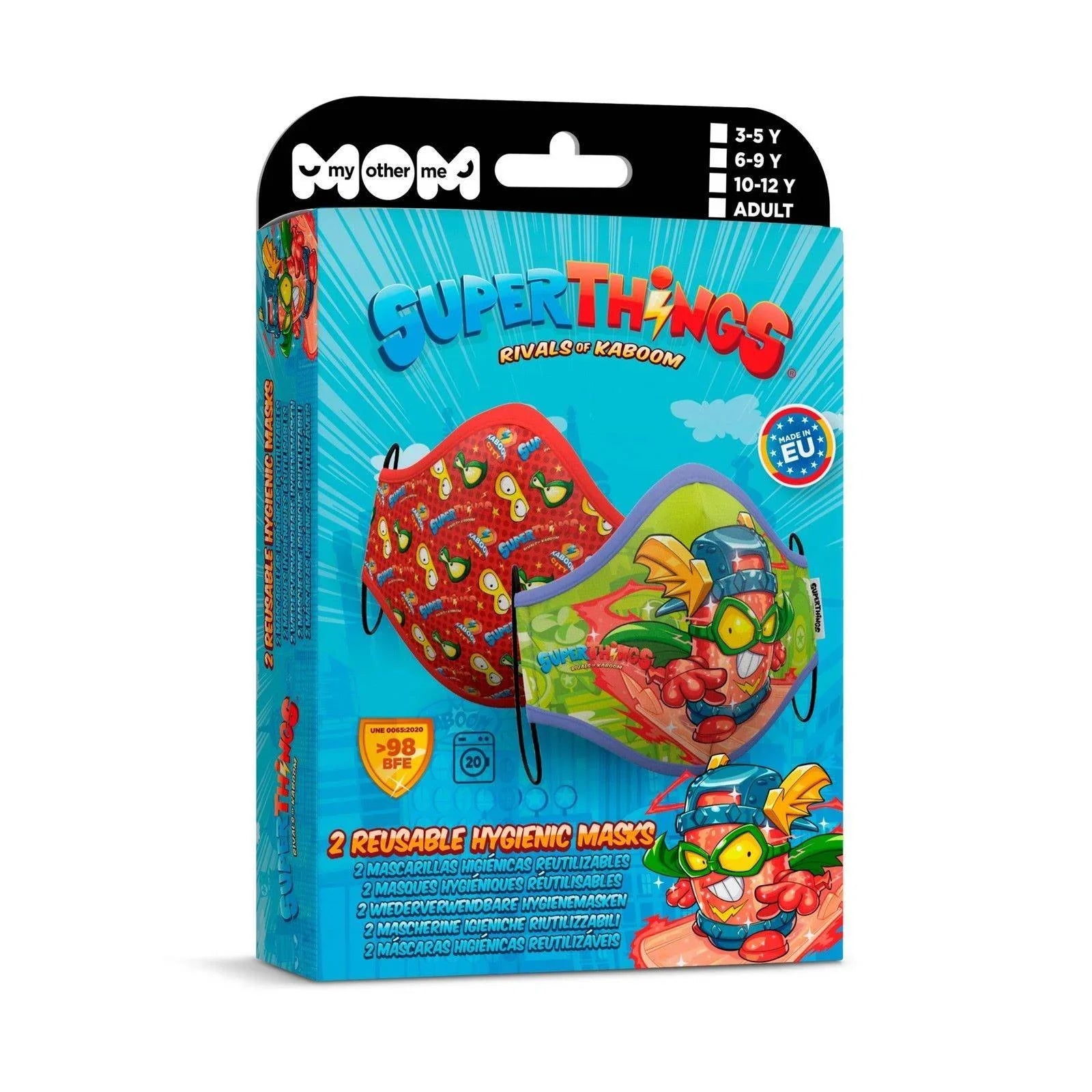 Mascarilla de SuperZings Roja y Verde Infantil SuperZings Viving