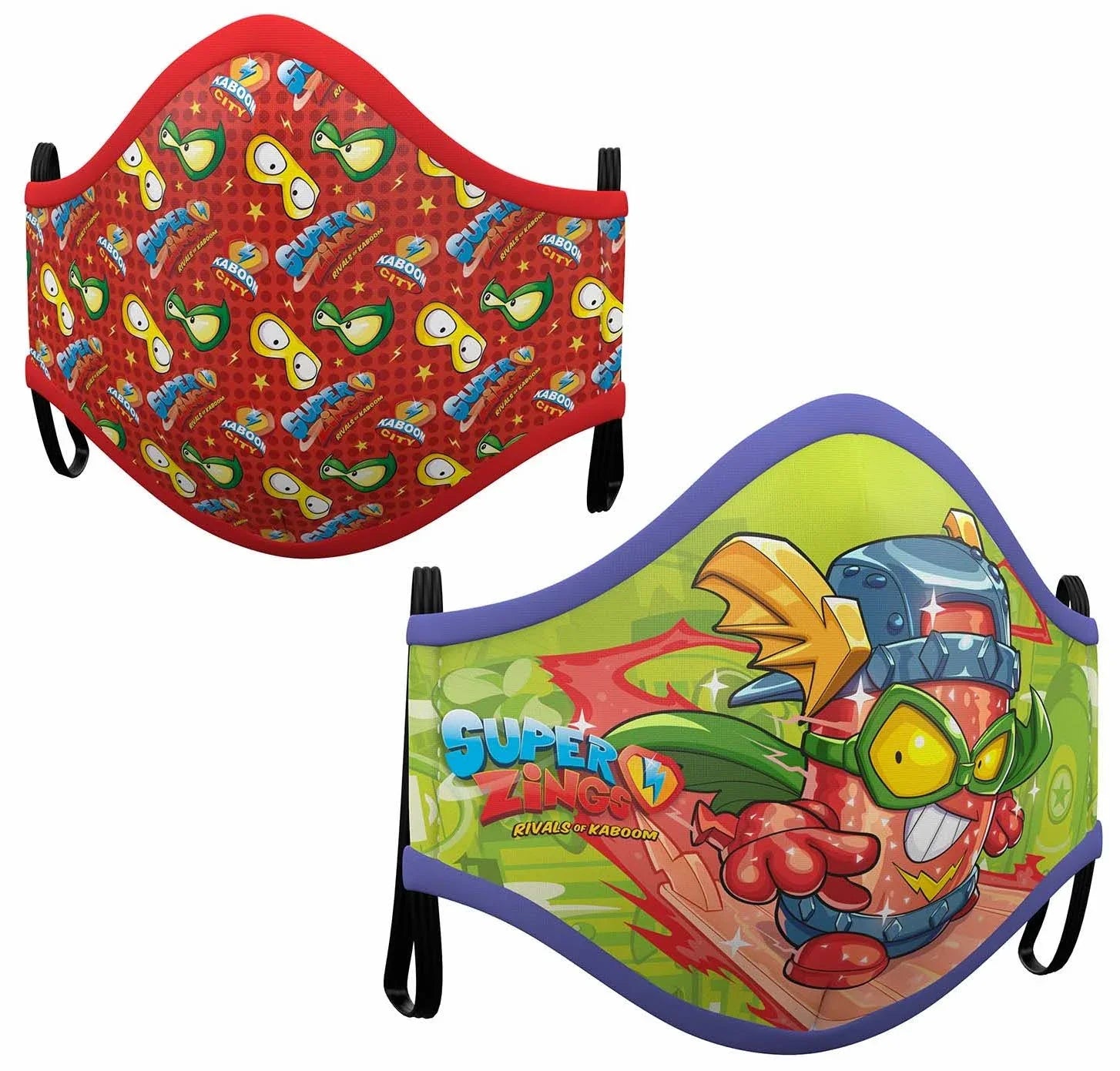 Mascarilla de SuperZings Roja y Verde Infantil SuperZings Viving