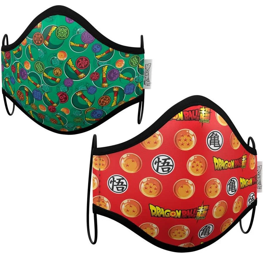Mascarilla de Dragon Ball Roja y Verde Infantil Dragon Ball Viving