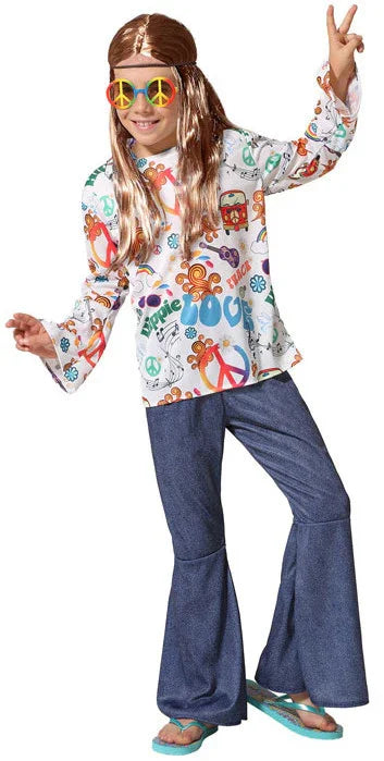 Disfraz de Hippie Jeans Estampado para Niño Hippies Infantiles Atosa