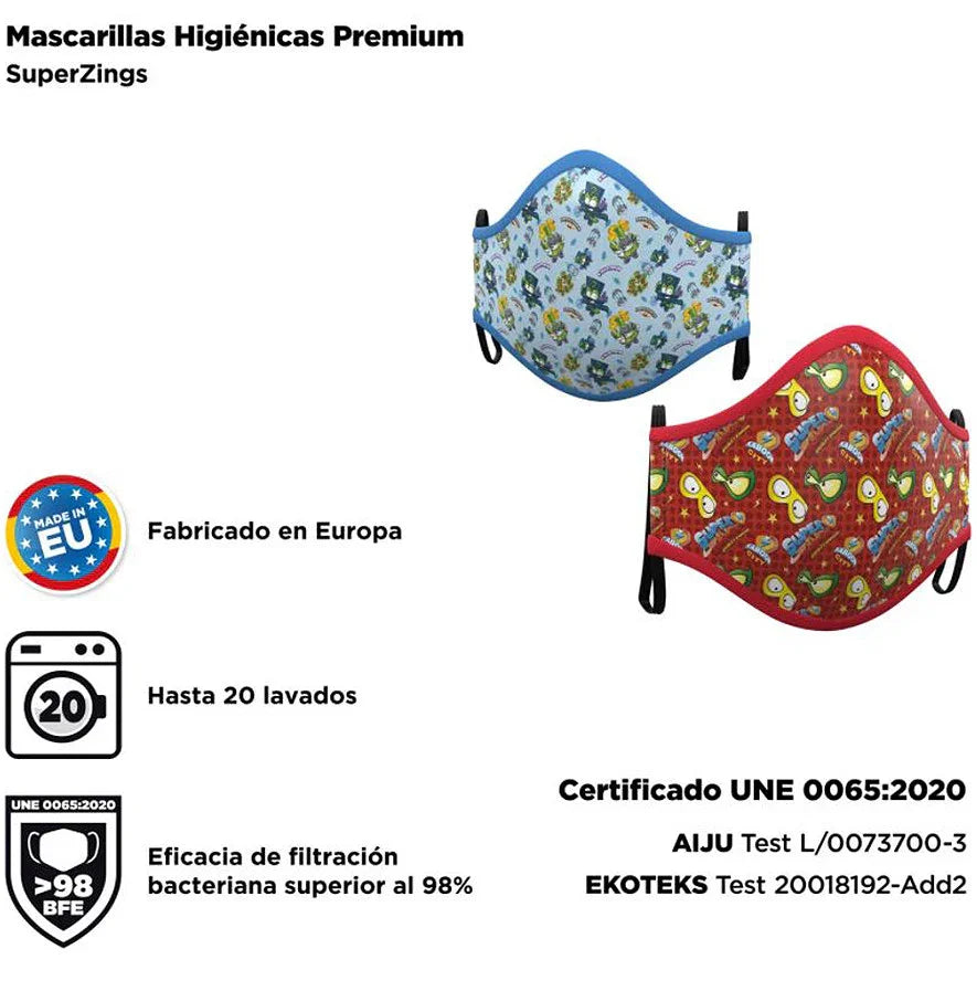 Mascarilla de SuperZings Estampada Infantil SuperZings Viving