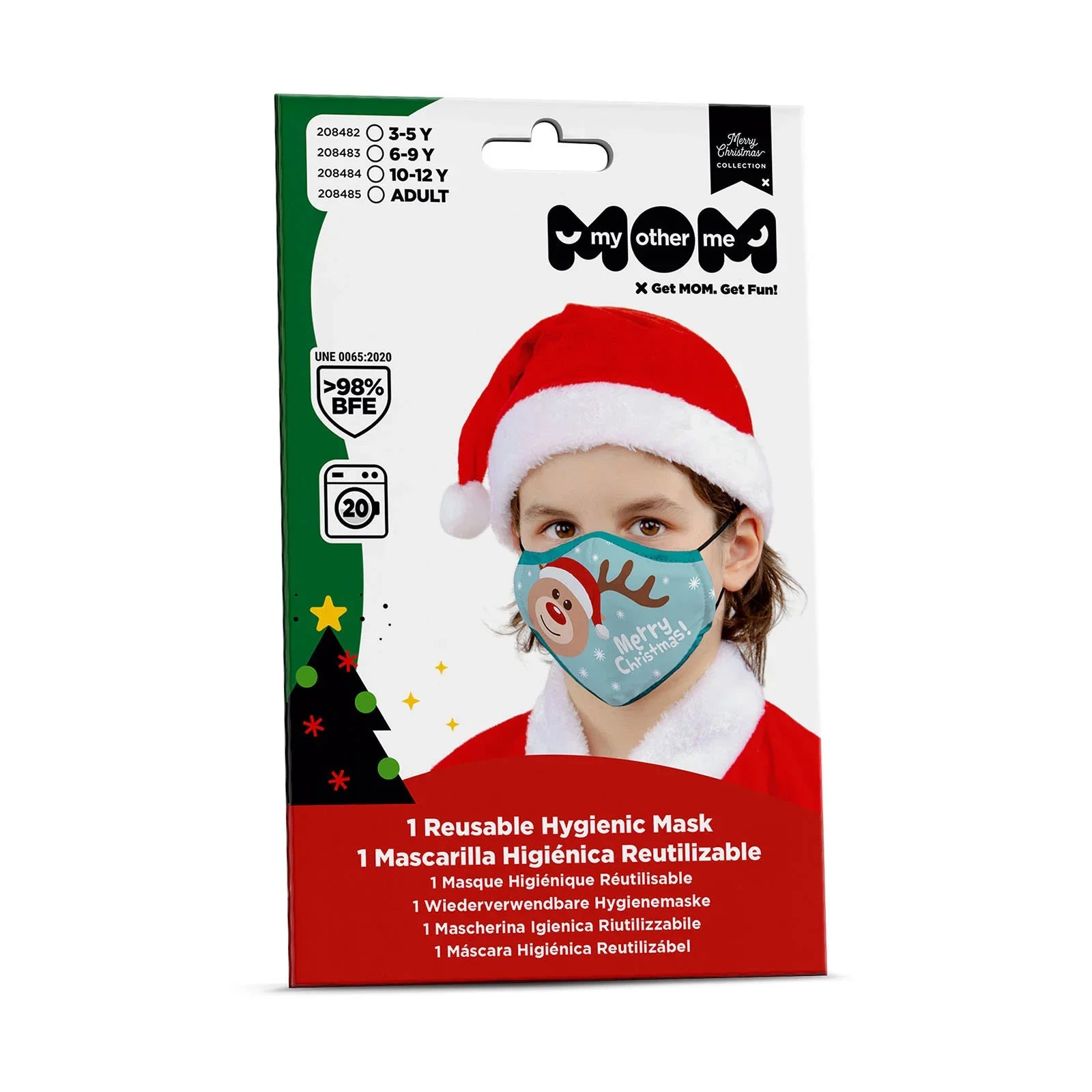 Mascarilla de Reno Infantil Mascarillas Navideñas Viving