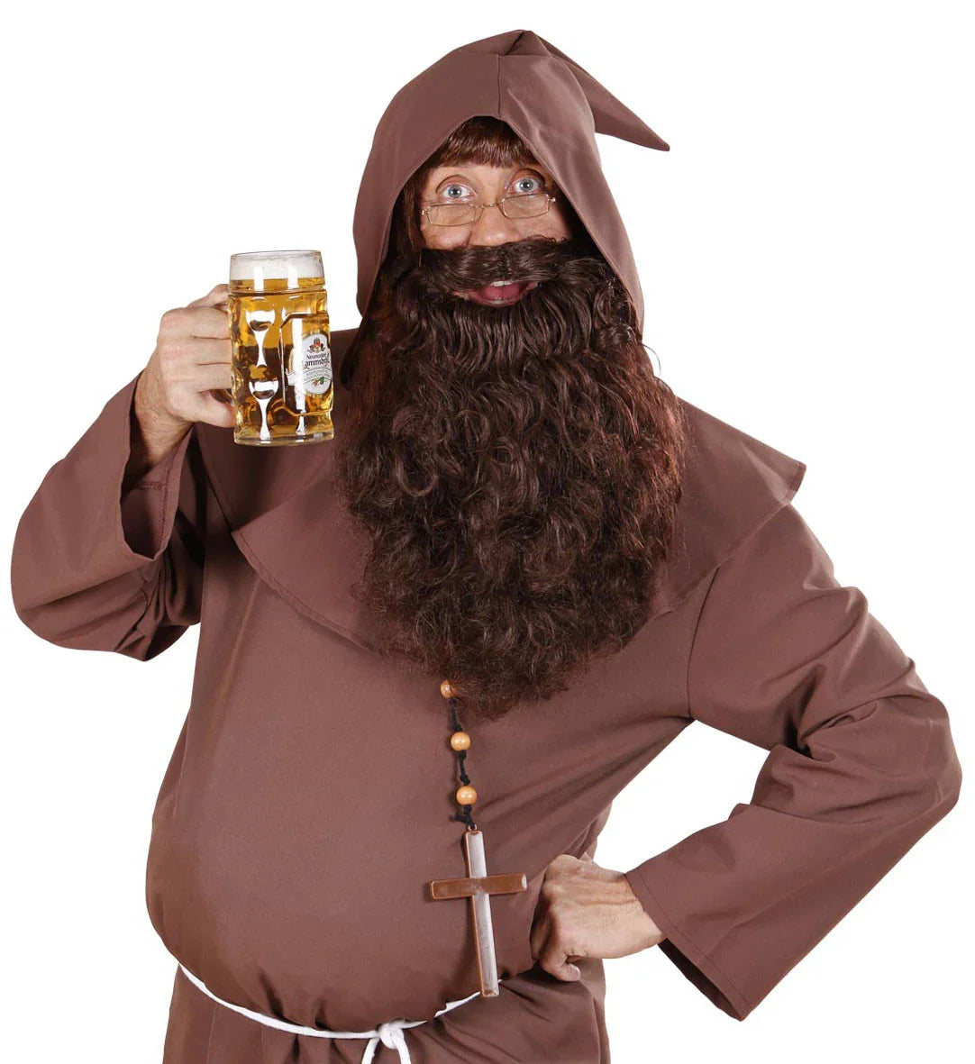 Barba Castaña Larga Ondulada Barbas y Bigotes Widmann