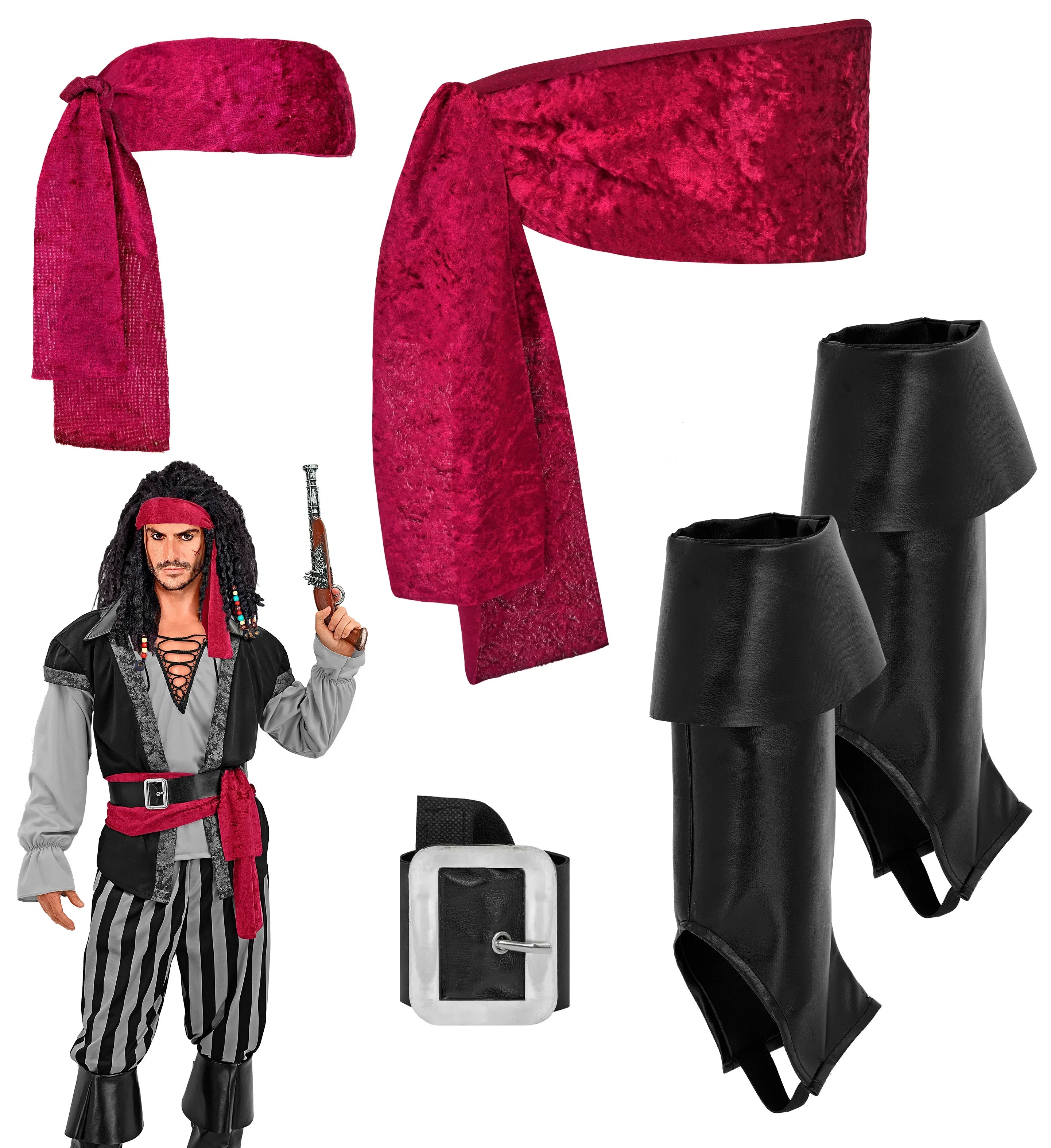 Disfraz de Capitán Pirata Oscuro para Hombre Piratas Widmann