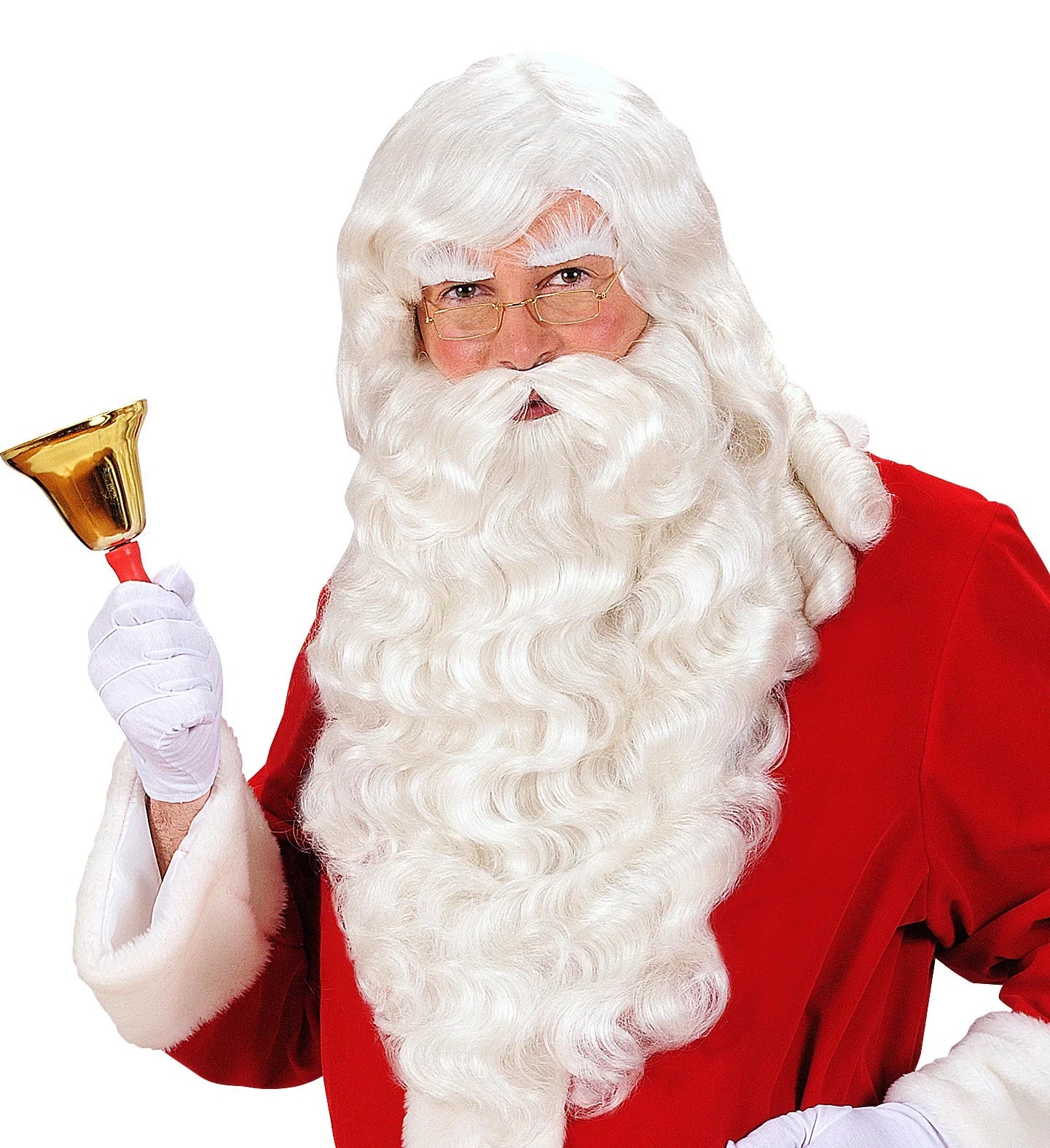 Peluca Blanca y Barba de Santa Claus Premium COMPLEMENTOS Widmann