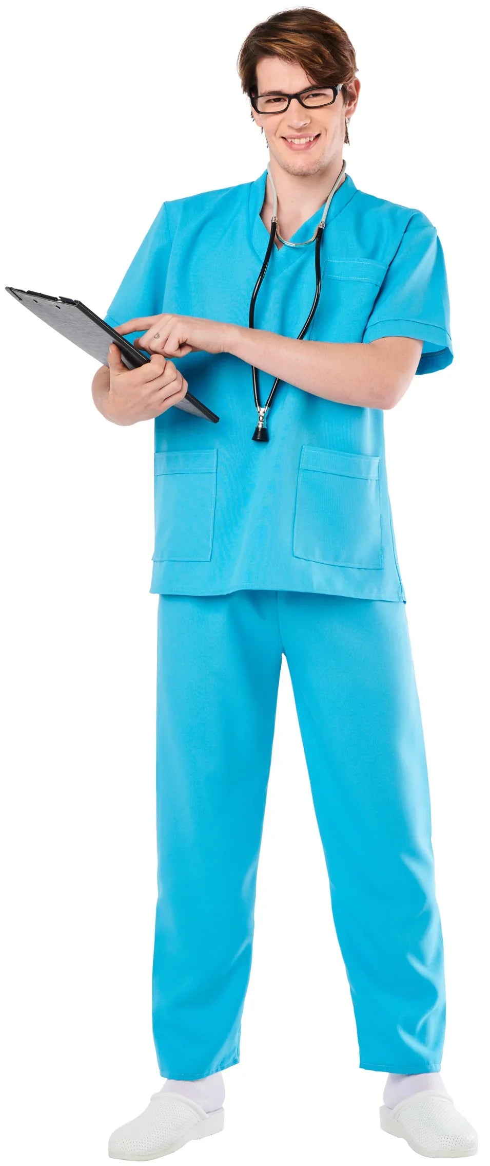 Disfraz de Doctor Unisex para Adulto Enfermera y Médico Kimokawaii