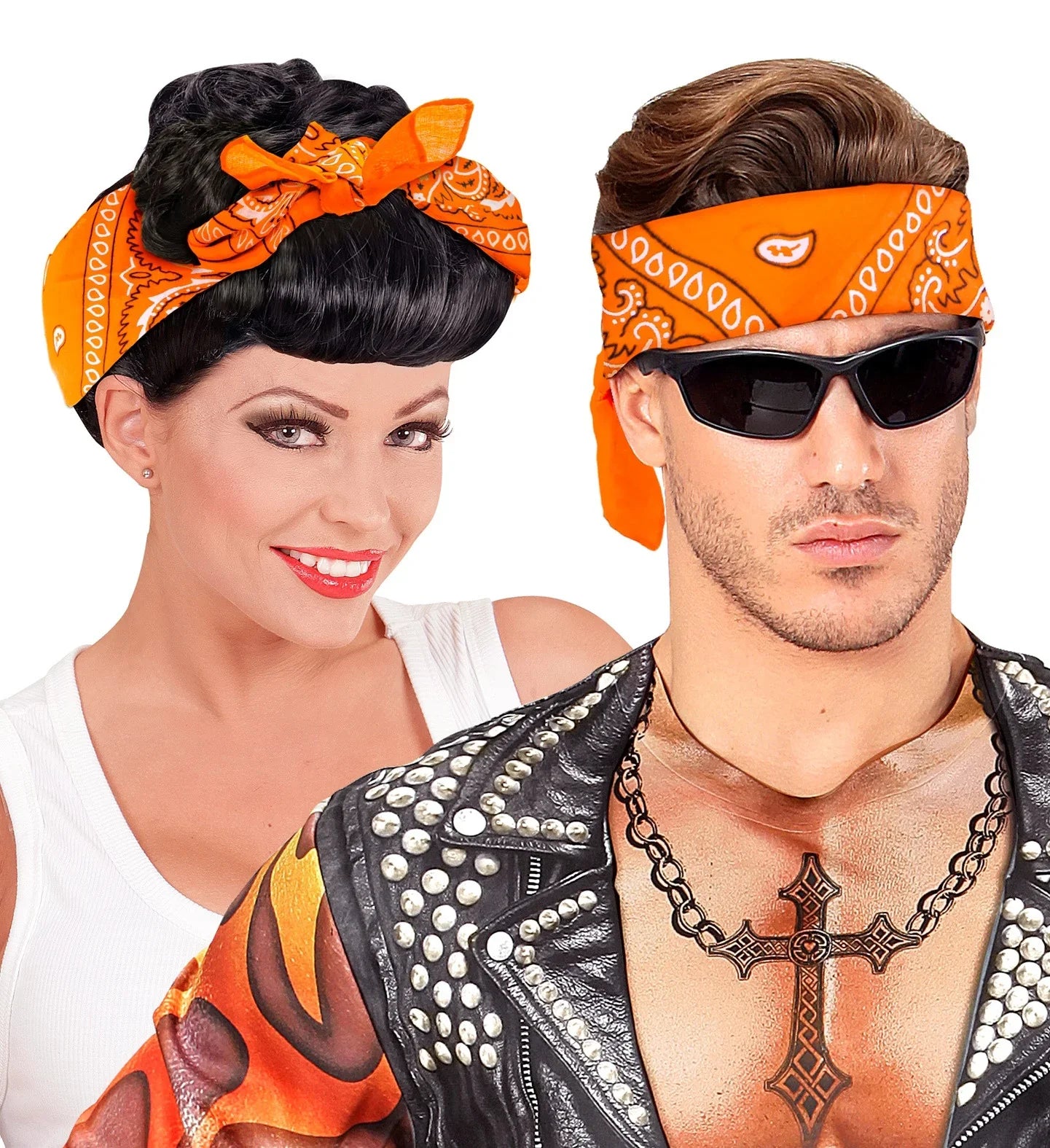 Pañuelo Bandana Naranja para Adulto Accesorios para la Cabeza Widmann
