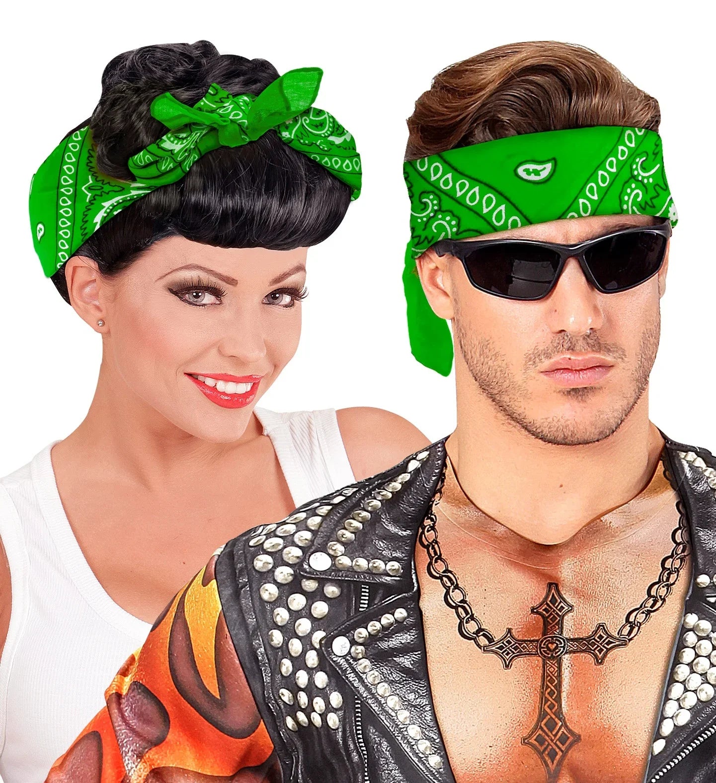 Pañuelo Bandana Verde para Adulto Accesorios para la Cabeza Widmann