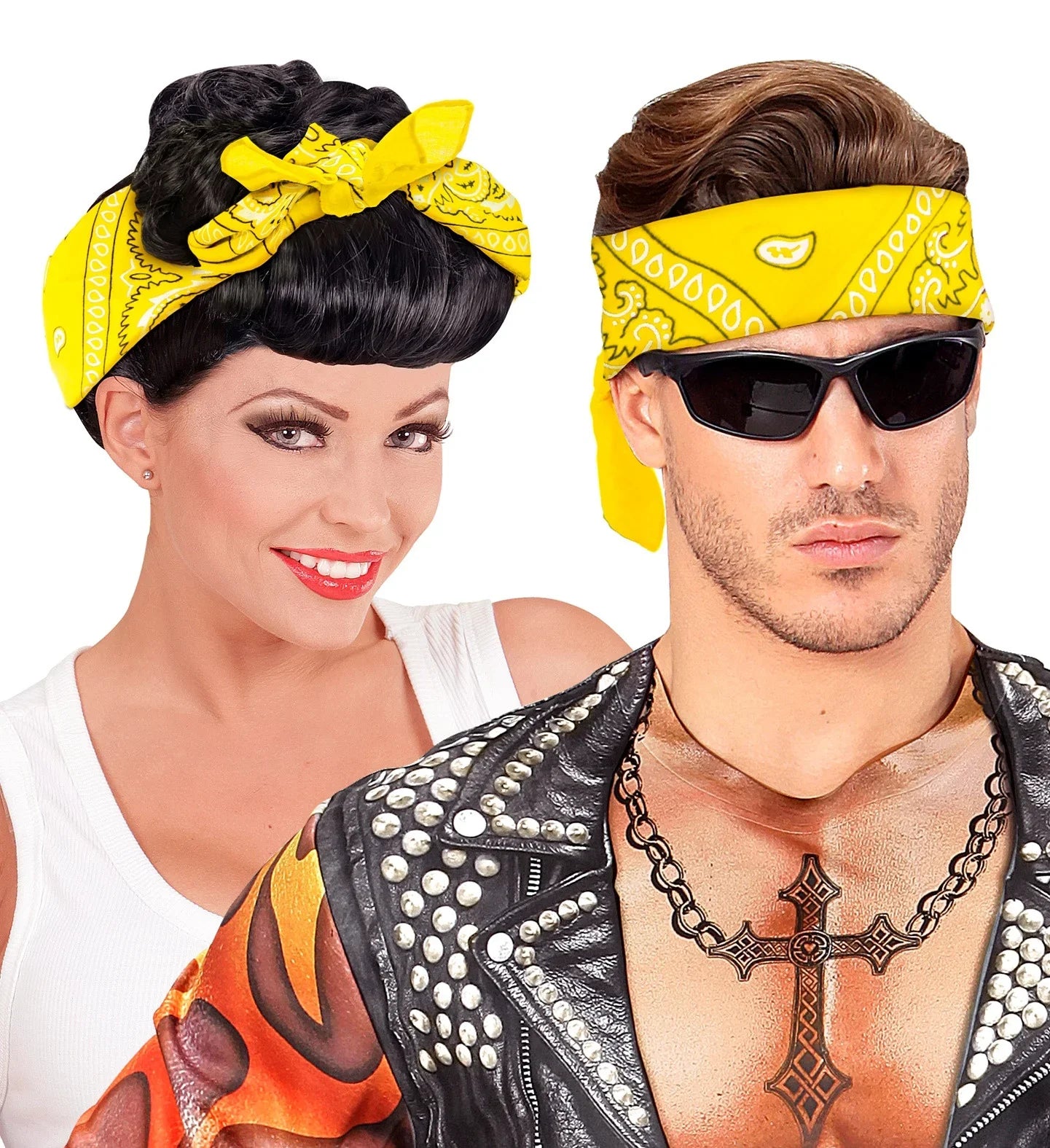 Pañuelo Bandana Amarillo para Adulto Accesorios para la Cabeza Widmann