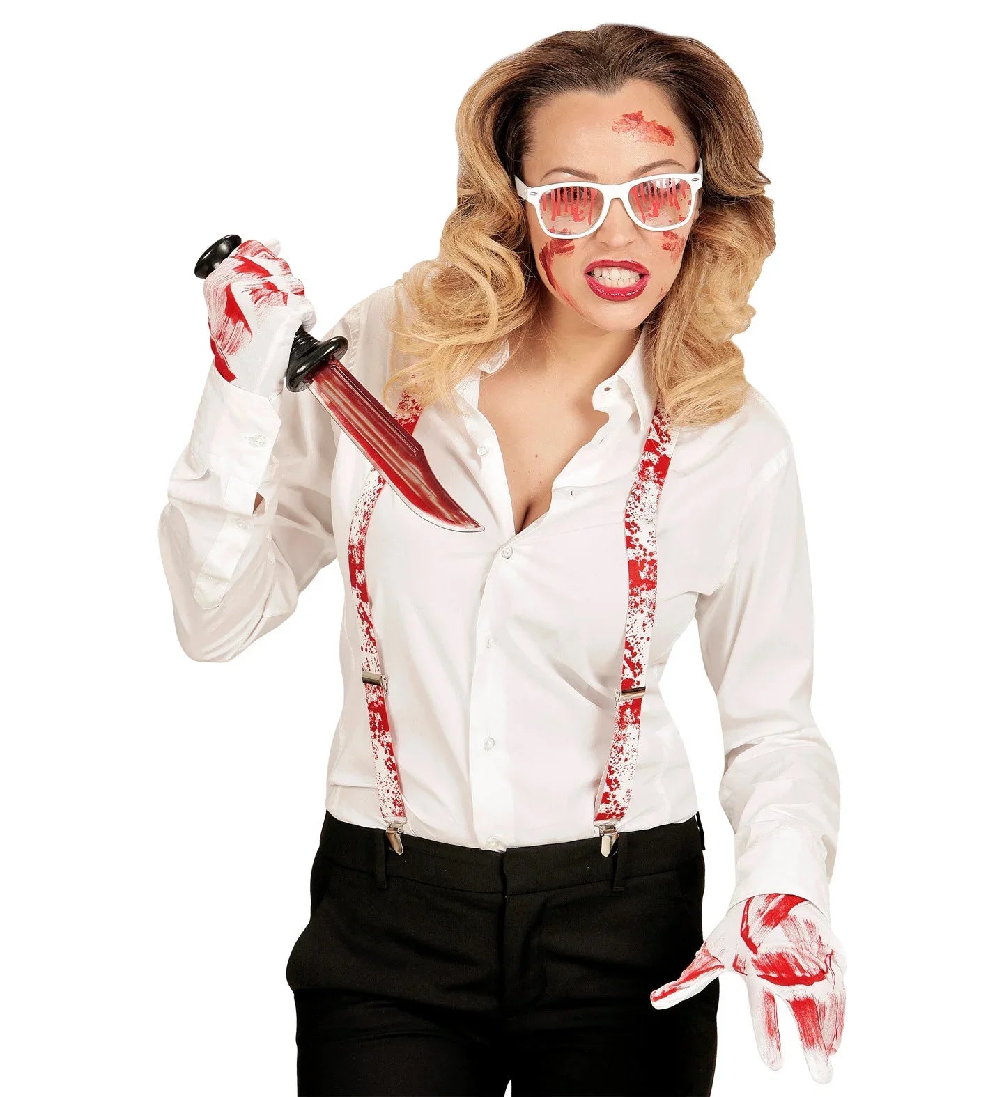 Guantes Blancos con Sangre para Adulto Guantes Widmann