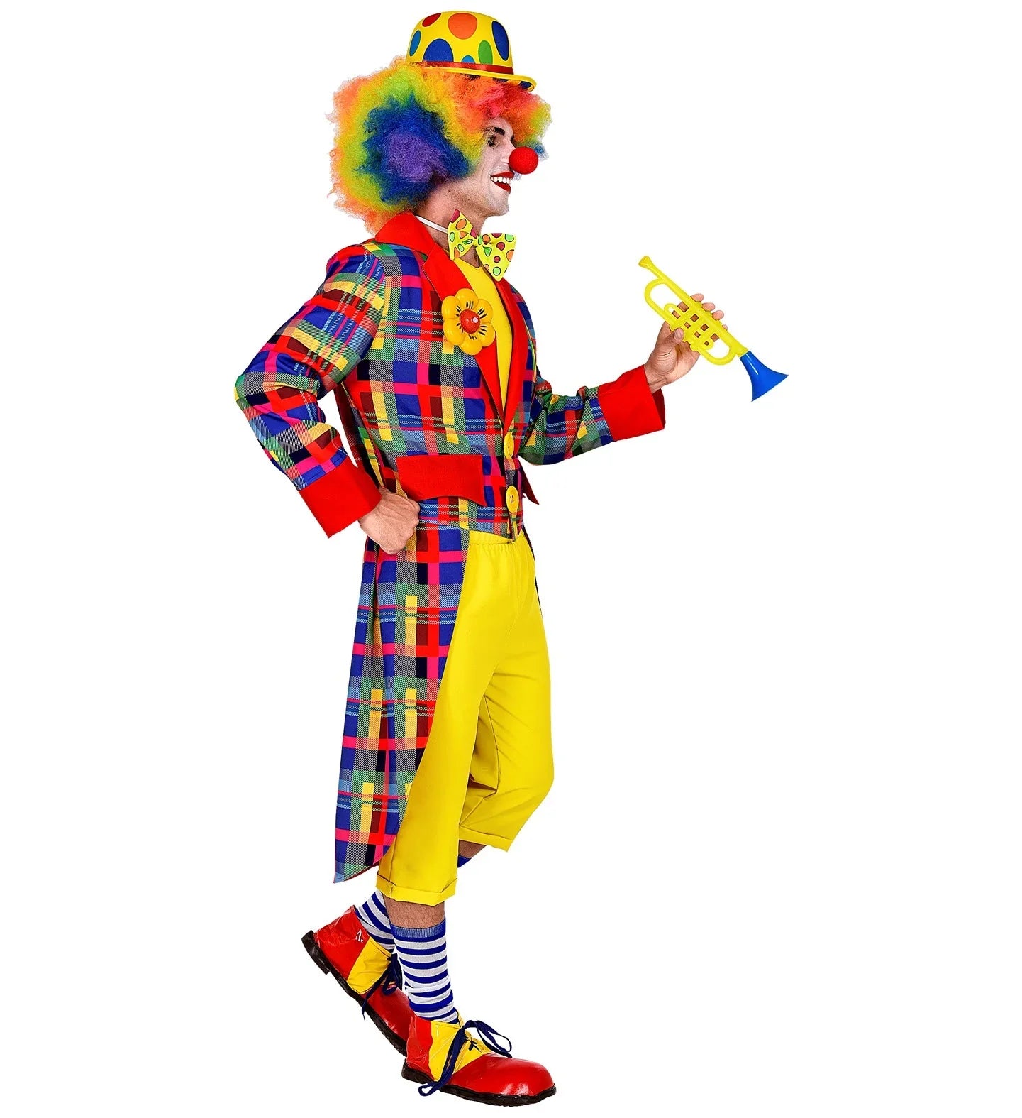 Chaqueta de Payaso de Cuadros para Adulto Payaso Widmann