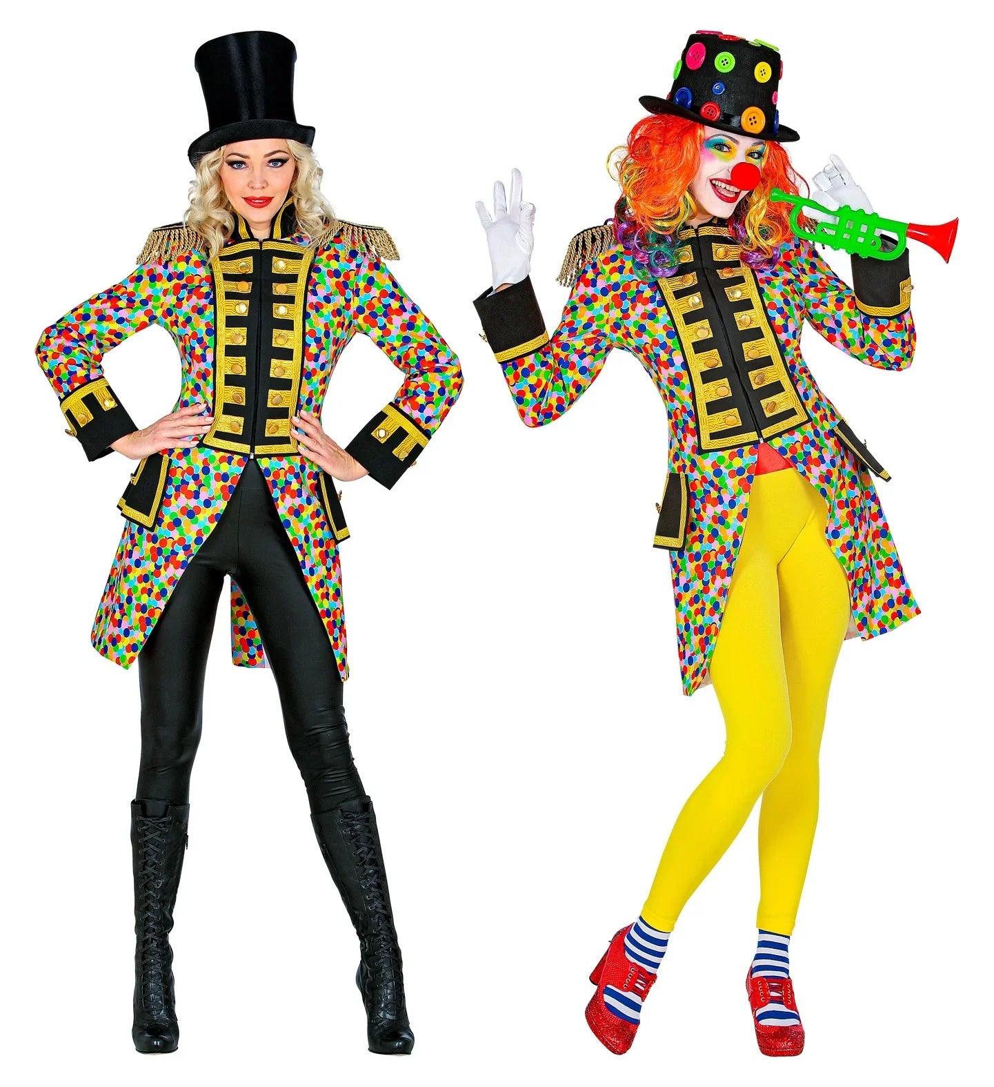 Chaqueta de Lunares de Colores con Pechera Dorada para Mujer Chaquetas, Chalecos y Camisas Widmann