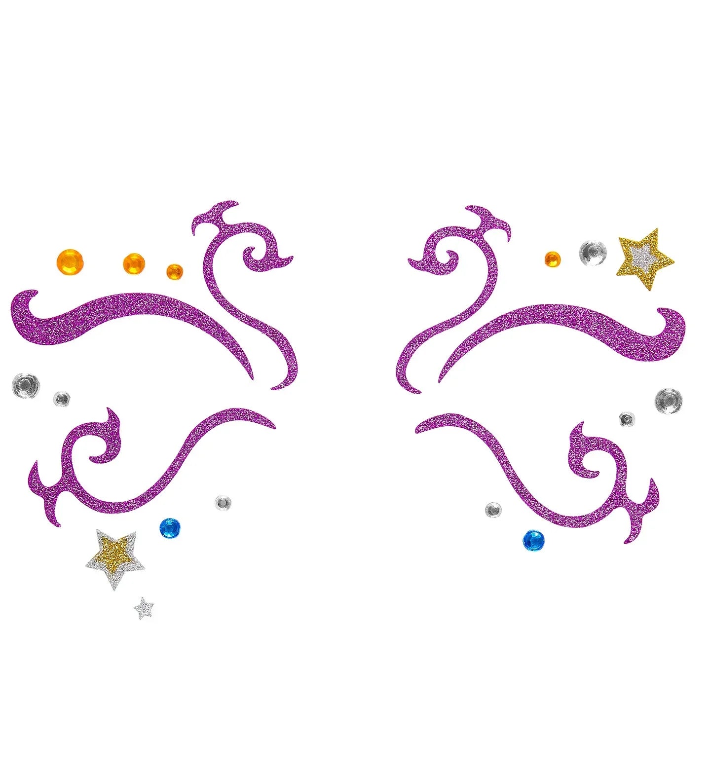 Set de Adhesivos de Hada Rosa con Purpurina Kits de Maquillaje Widmann