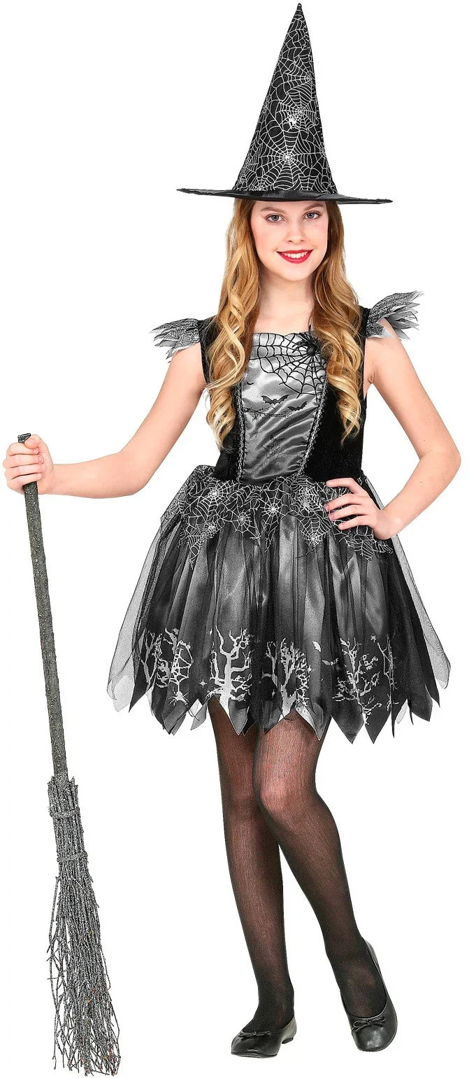 Disfraz de Bruja Negro Estampado Infantil Brujas Widmann