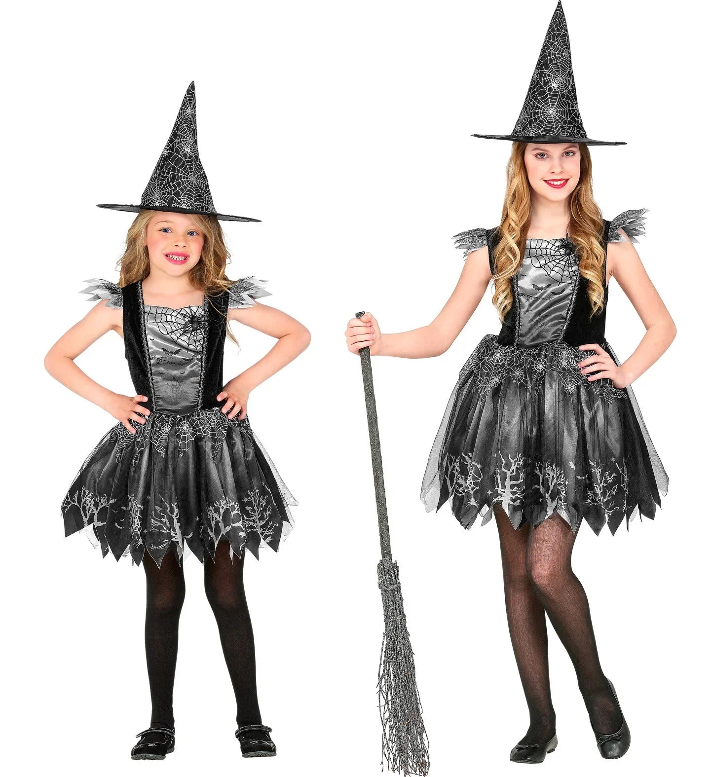 Disfraz de Bruja Negro Estampado Infantil Brujas Widmann
