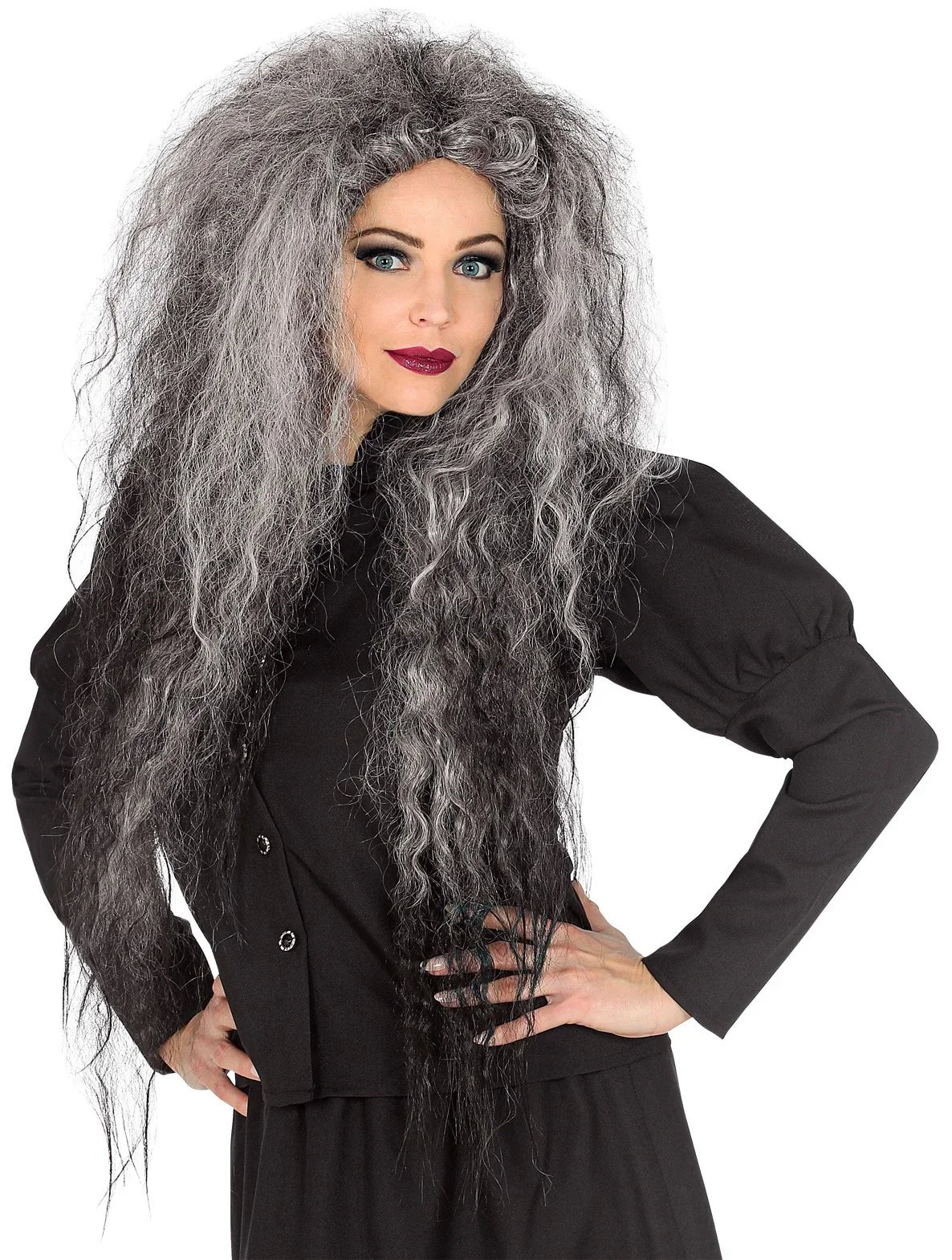 Peluca de Bruja Canosa Afro Larga Pelucas Canosas Widmann