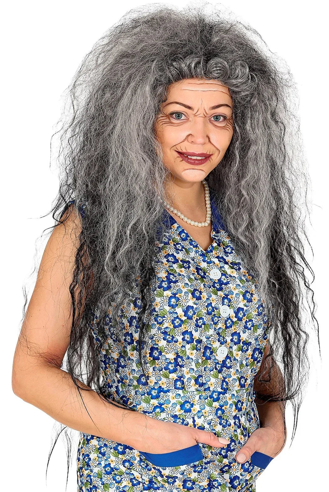 Peluca de Bruja Canosa Afro Larga Pelucas Canosas Widmann