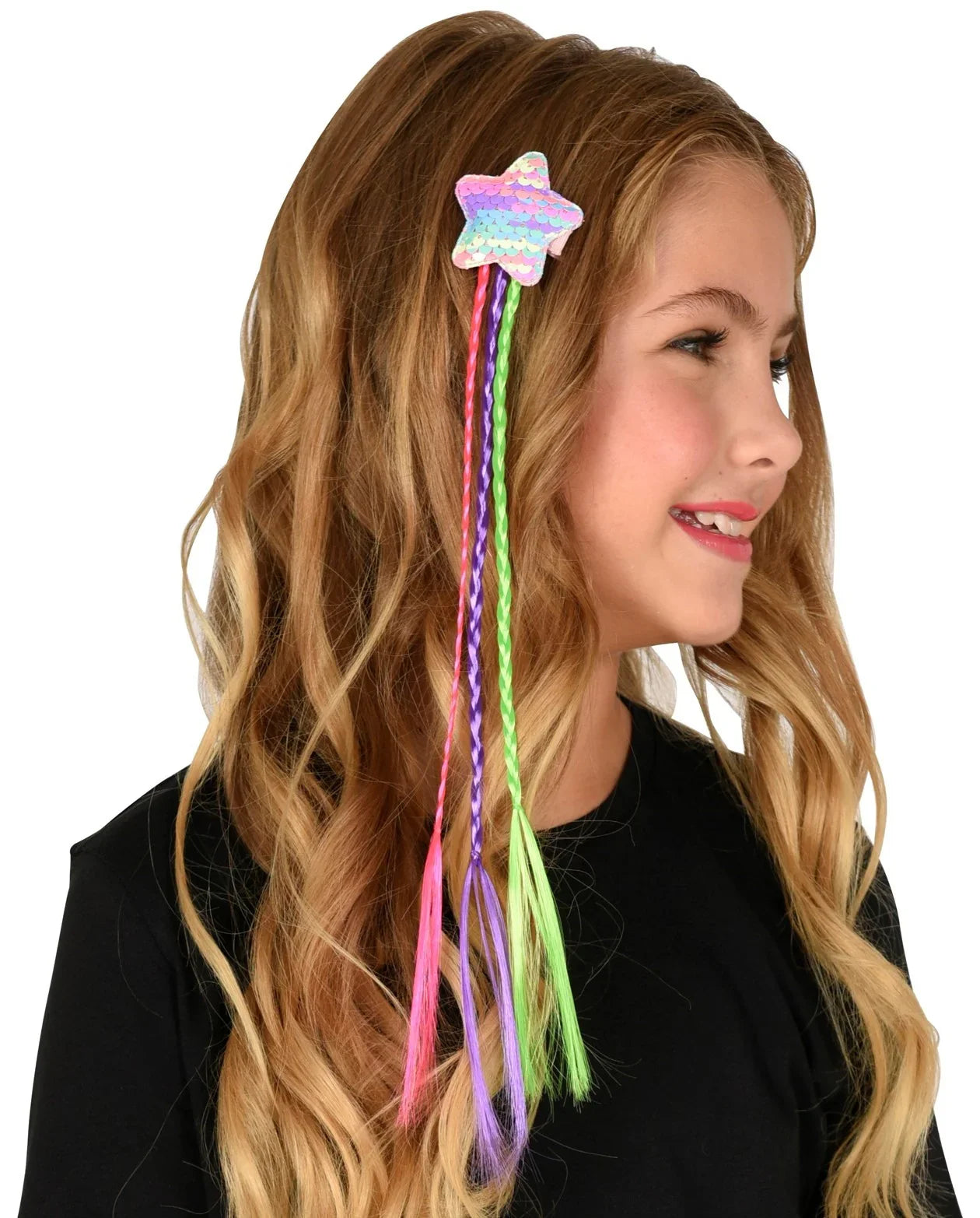 Estrella de Lentejuelas para el Pelo con Trenzas de Colores Accesorios para la Cabeza Widmann