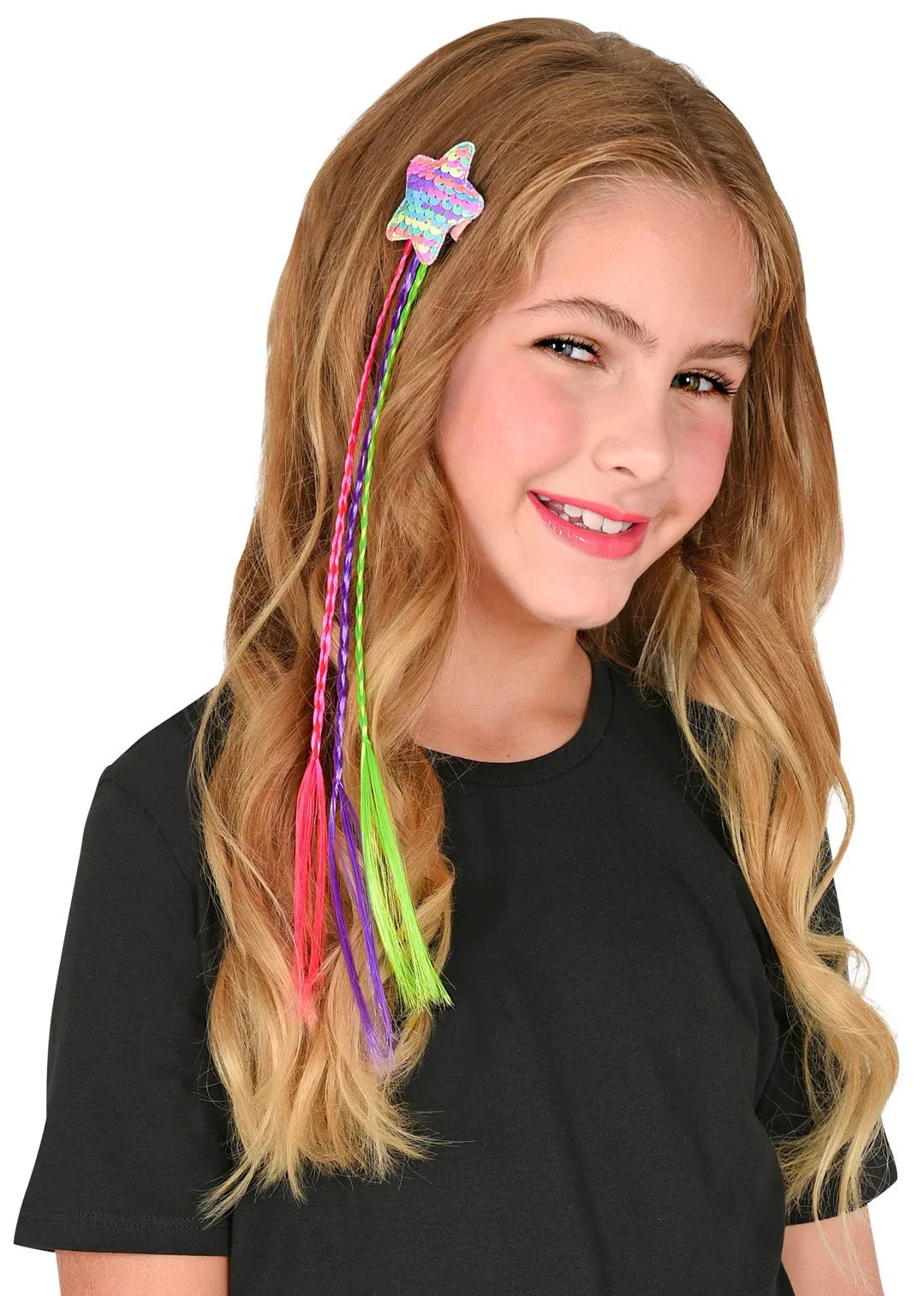 Estrella de Lentejuelas para el Pelo con Trenzas de Colores Accesorios para la Cabeza Widmann