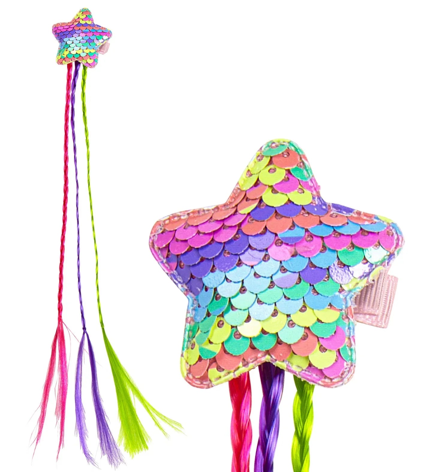 Estrella de Lentejuelas para el Pelo con Trenzas de Colores Accesorios para la Cabeza Widmann