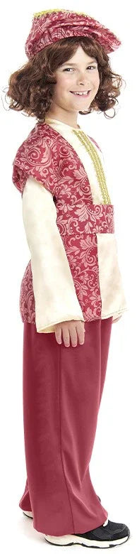 Disfraz de Paje del Rey Gaspar Rojo para Niño Pajes Reales Partilandia