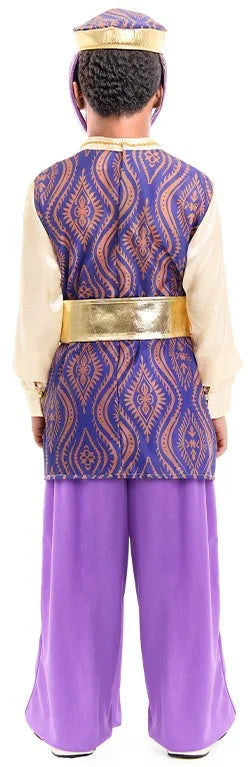 Disfraz de Paje del Rey Baltasar Morado para Niño Pajes Reales Partilandia