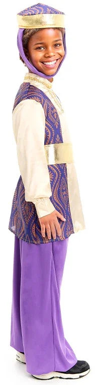 Disfraz de Paje del Rey Baltasar Morado para Niño Pajes Reales Partilandia