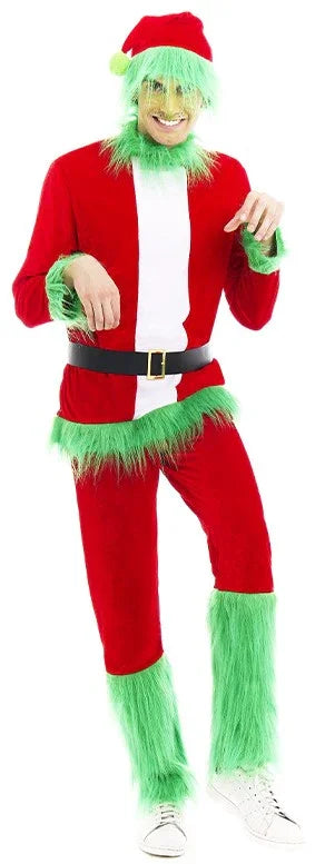 Disfraz de Grinch con Pelo Verde para Hombre Grinch Partilandia