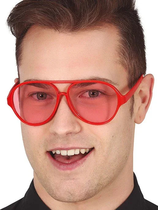 Gafas de Aviador Rojas con Cristales Rojos Gafas Guirca